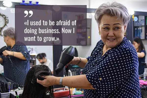 I used to be afraid of doing business. Now I want to grow.